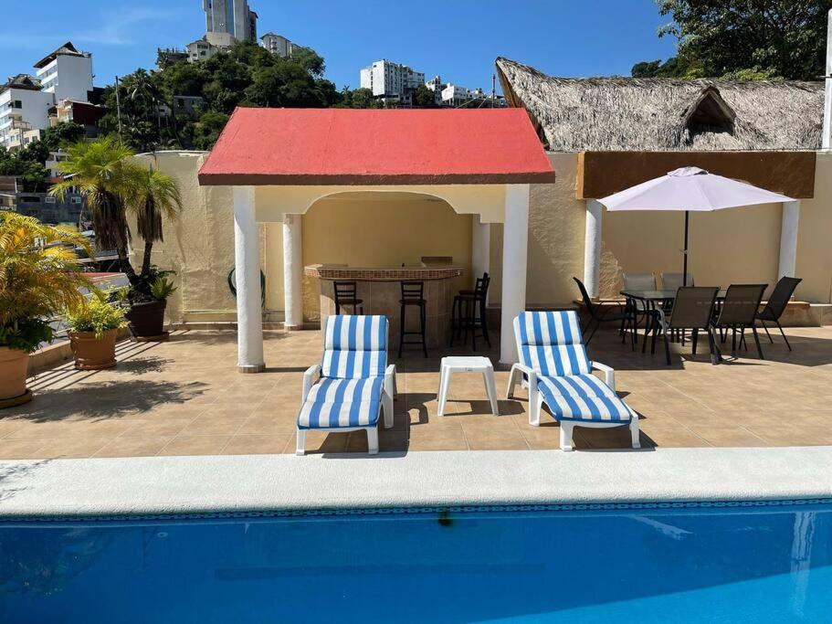 Blue Coast With Pool And Ocean View 10 To 35 P Villa อากาปุลโก ภายนอก รูปภาพ