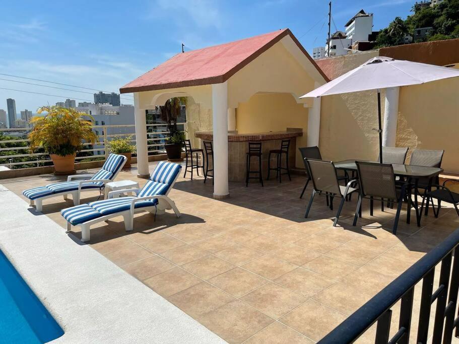 Blue Coast With Pool And Ocean View 10 To 35 P Villa อากาปุลโก ภายนอก รูปภาพ